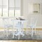 International Concepts 42 in. Solid Wood Dual Drop Leaf Dining Table with 4 Counter Height Stools in White K08-42DPT-23-S6132-4 - alternate 2